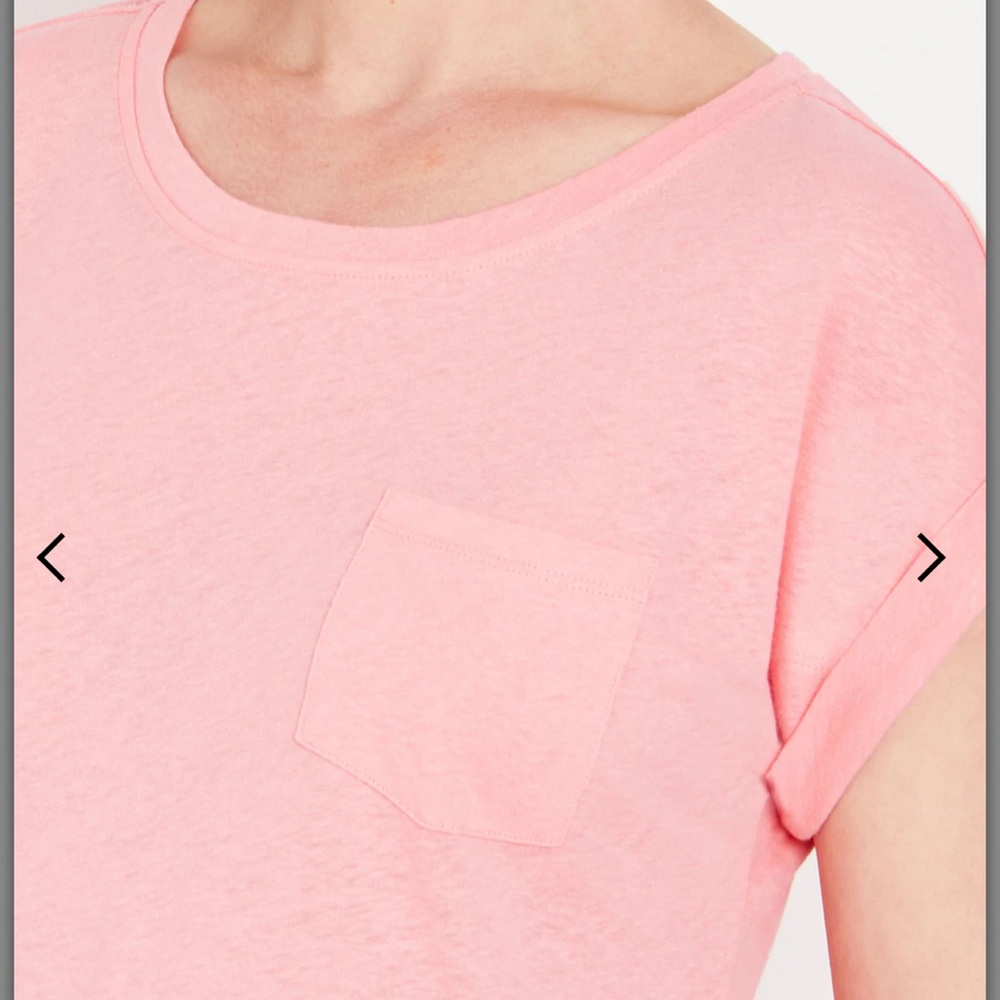 CUFFED SLEEVE BABYDOLL MATERNITY TOP pink medium - Picture 2 of 3
